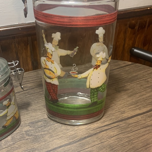 New Spaghetti and pasta canisters chef pattern - Picture 2 of 5